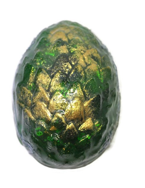 Dragon Egg Soap with hidden dice set- Green - Rowan Gate