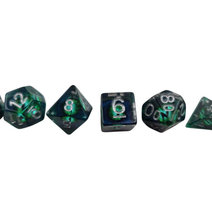 Dragon Eye Dice Set (blue/green) - Rowan Gate
