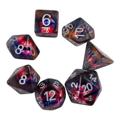 Dragon Eye Dice Set (purple/blue and bright pink) - Rowan Gate