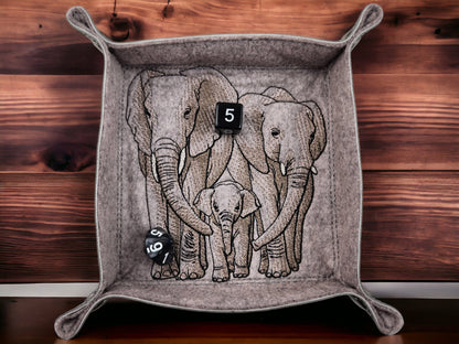 Elephant family dice tray - Rowan Gate
