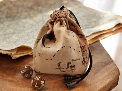 Fantasy map dice bag - Rowan Gate