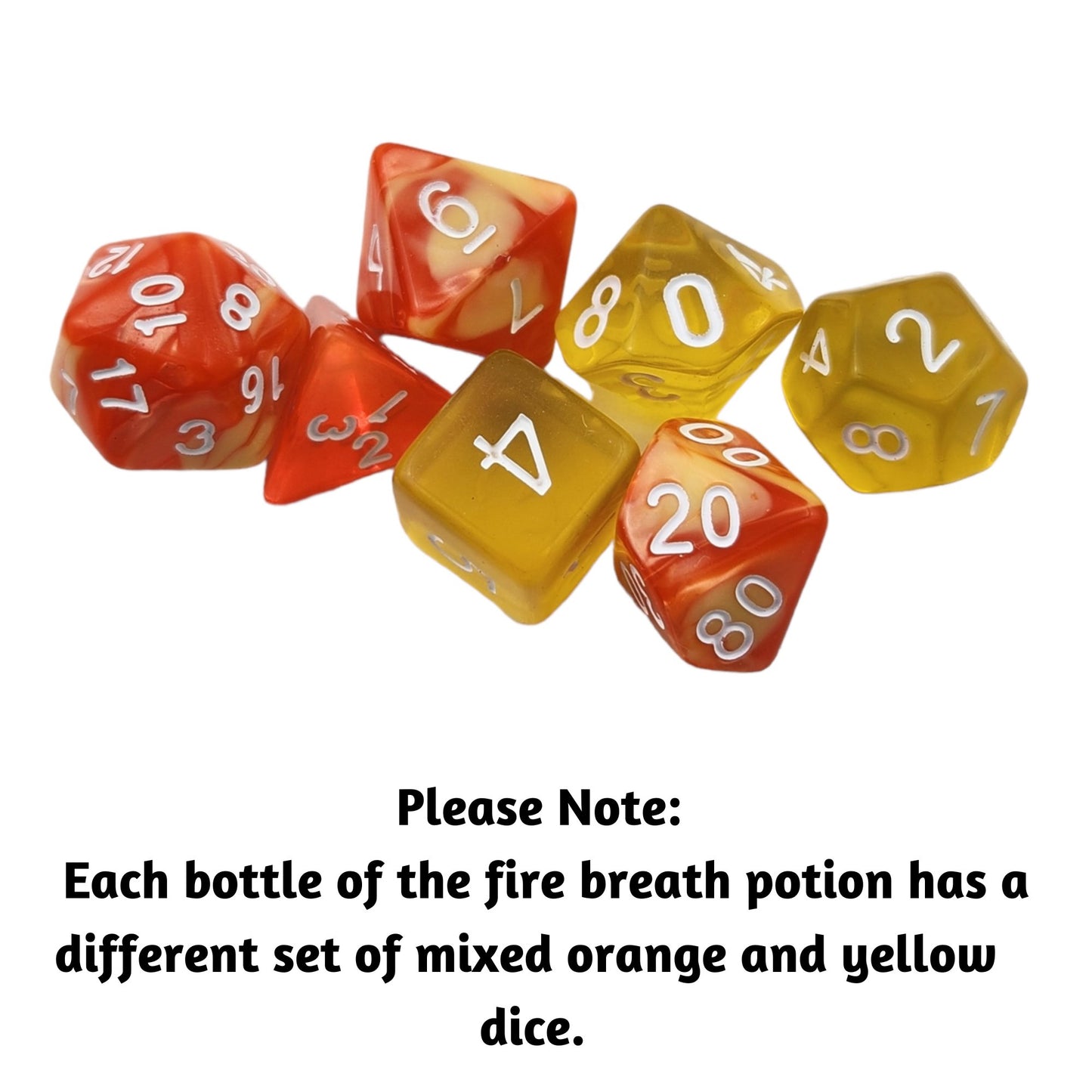 Fire Breath potion dice set - Rowan Gate