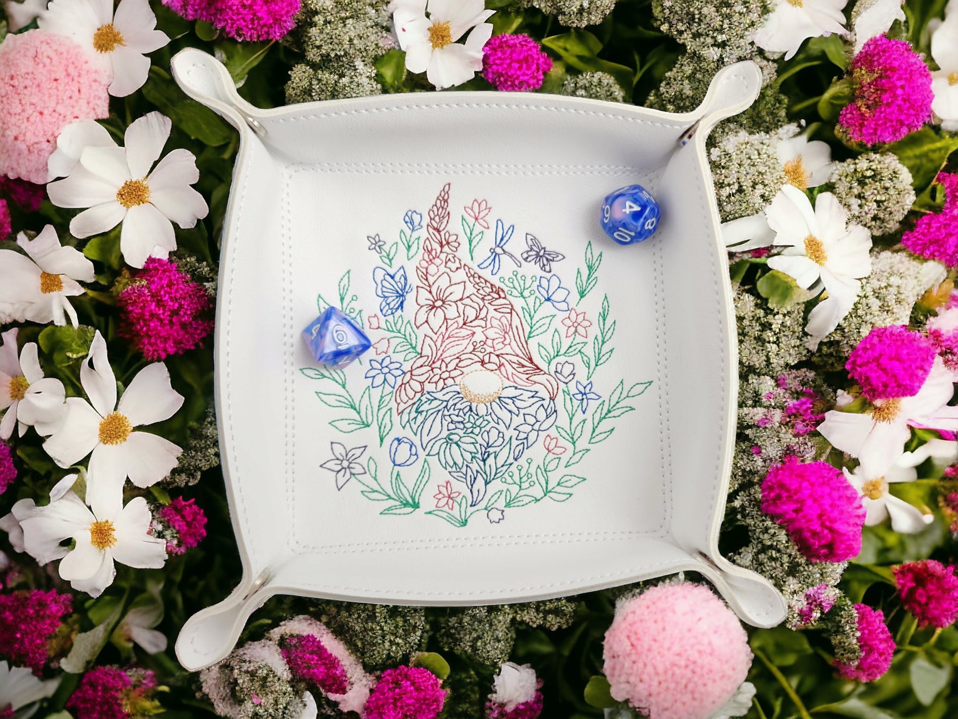 Floral gnome Dice Tray - Rowan Gate