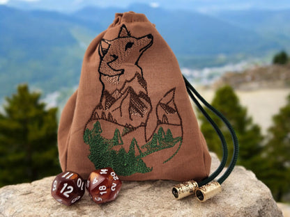 Fox in the woods dice bag - Rowan Gate