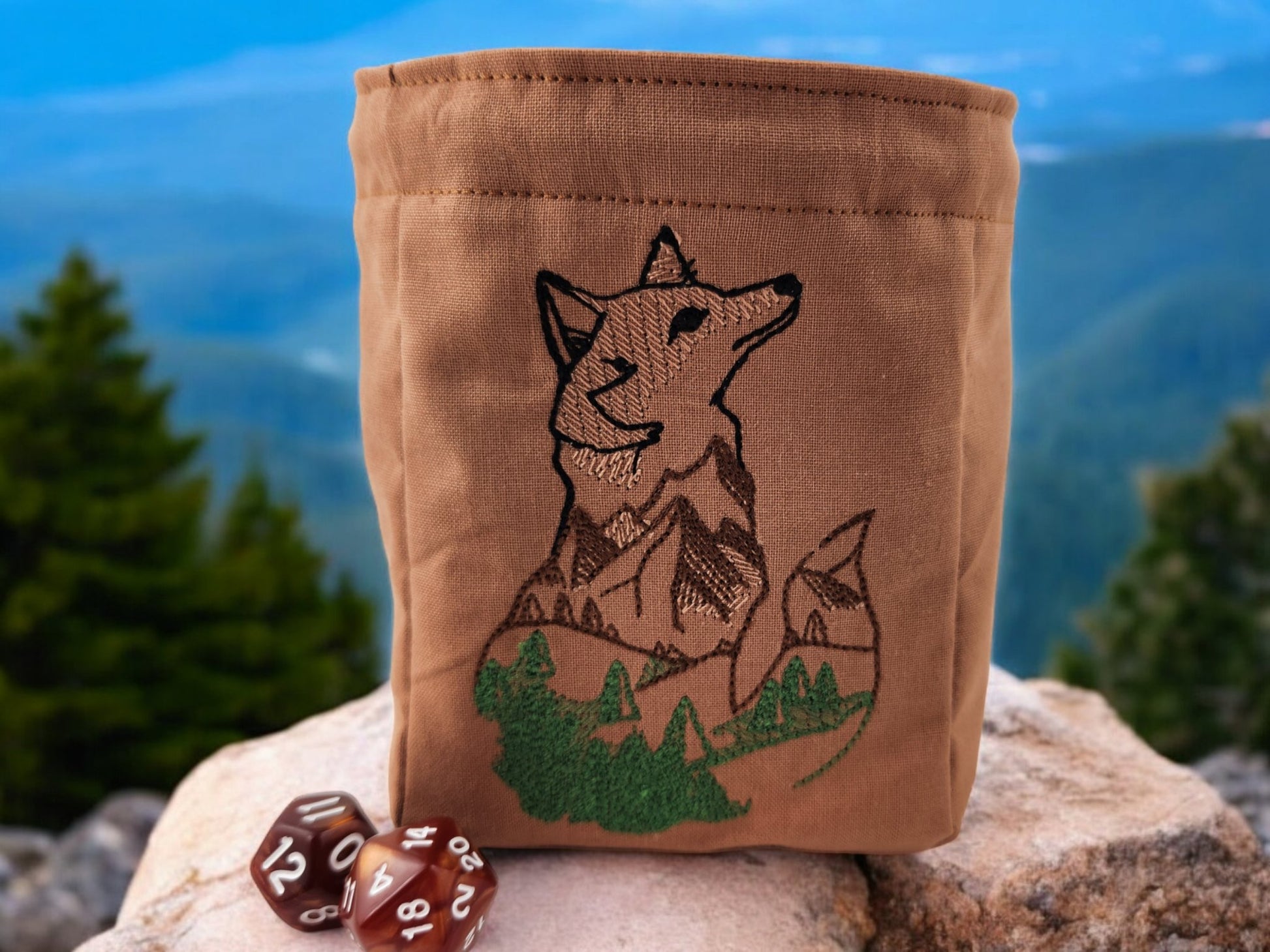 Fox in the woods dice bag - Rowan Gate
