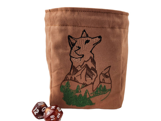 Fox in the woods dice bag - Rowan Gate