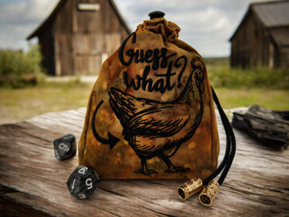 Funny Chicken dice bag. - Rowan Gate