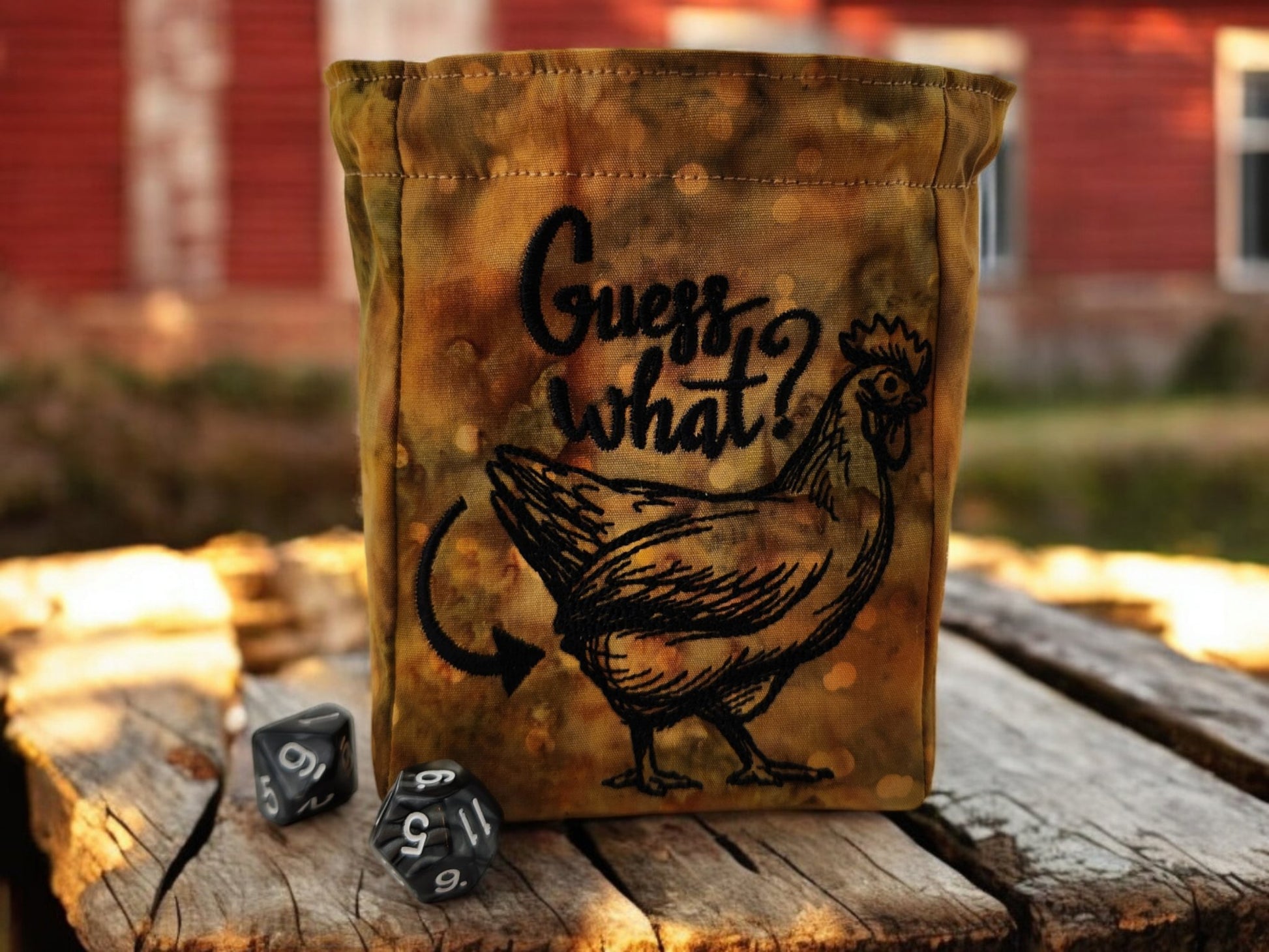 Funny Chicken dice bag. - Rowan Gate