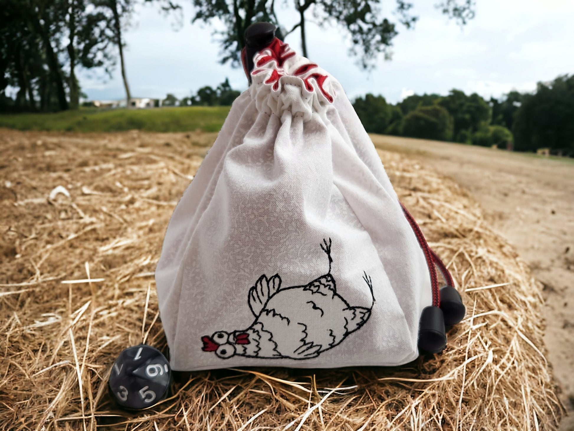 Funny chicken dice bag - Rowan Gate