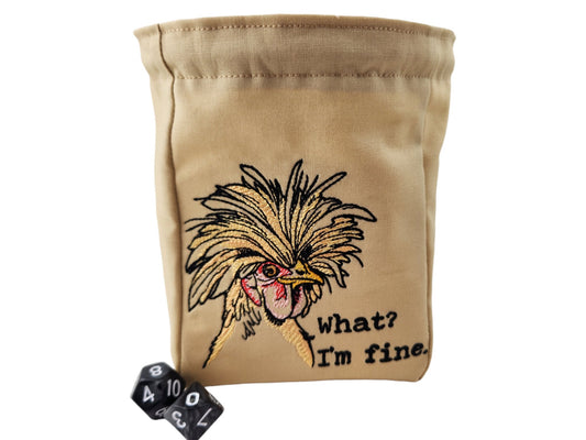 Funny chicken dice bag/ extra large - Rowan Gate