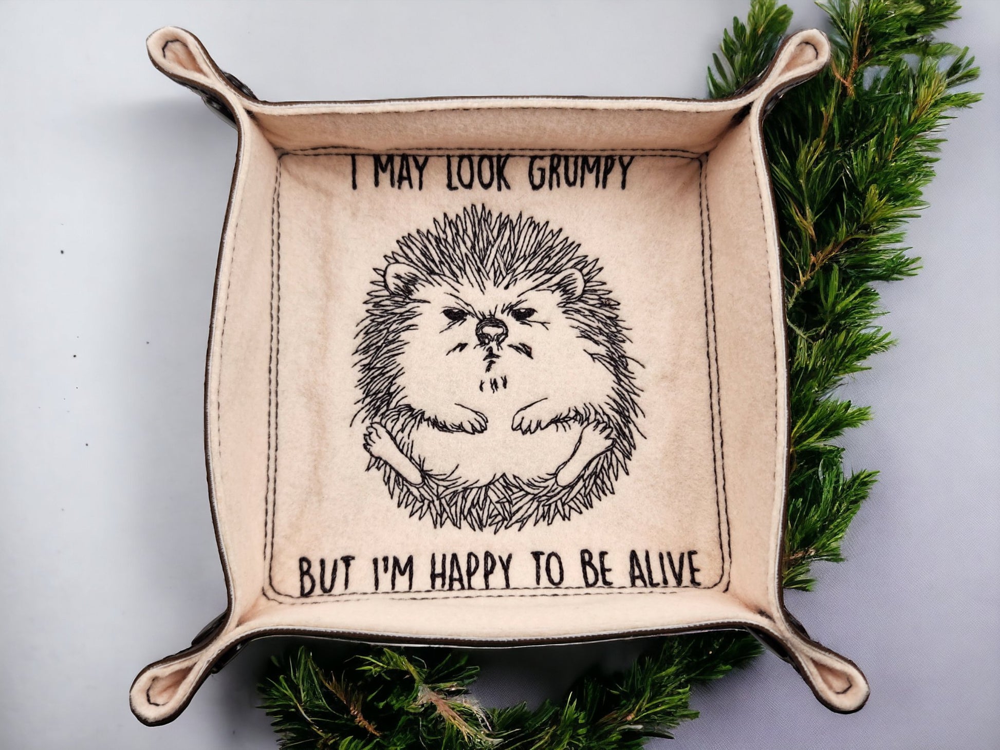 Funny hedgehog dice tray - Rowan Gate