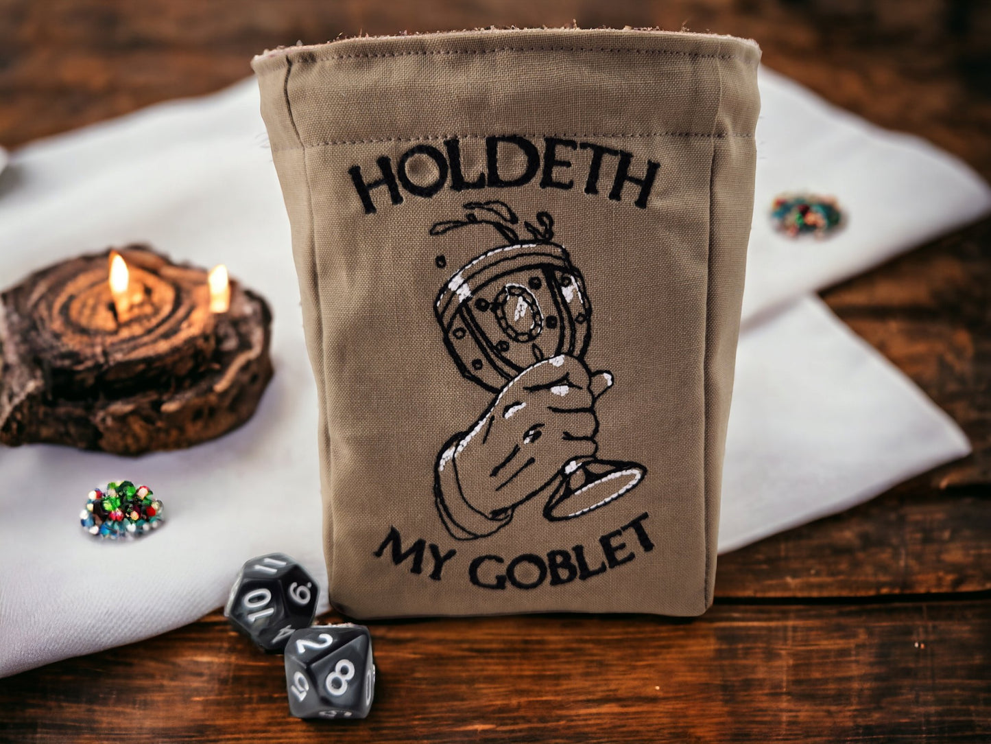 Goblet dice bag, TTRPG - Rowan Gate