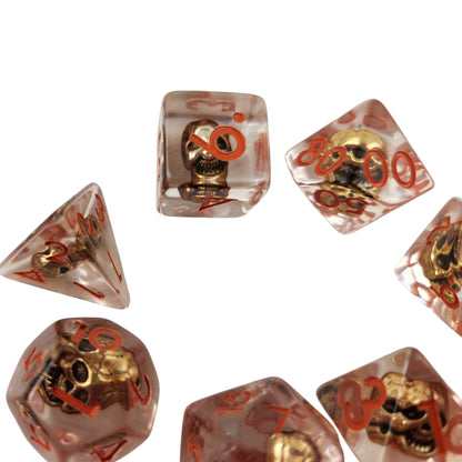 Golden Skull Dice Set - Rowan Gate