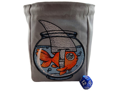 Goldfish dreaming of being a shark Dice Bag - Rowan Gate