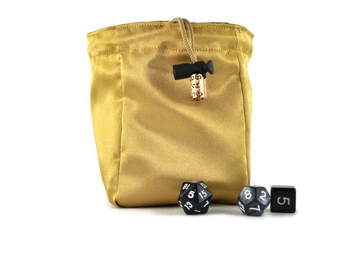 Green and gold dice bag - Rowan Gate