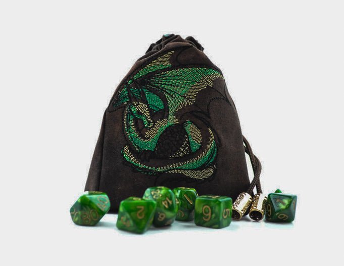 Green Dragon Dice Bag - Rowan Gate