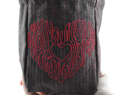 Heart dice bag - Rowan Gate