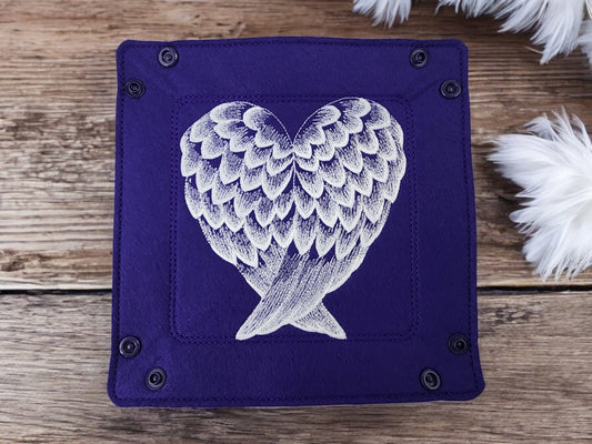 Heart Shaped Angel Wings Dice Tray - Rowan Gate