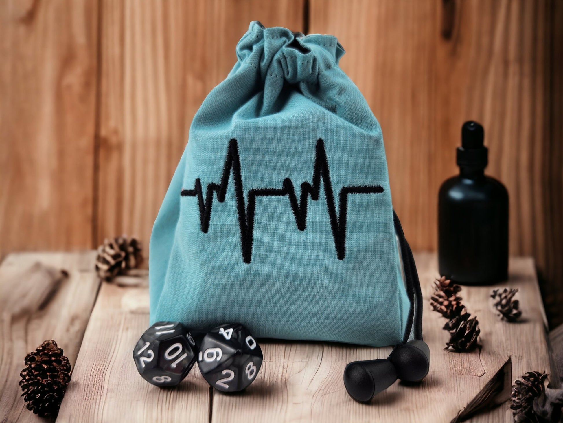 Heartbeat, EKG dice bag - Rowan Gate