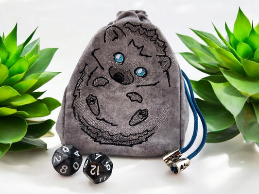 Hedgehog dice bag - Rowan Gate