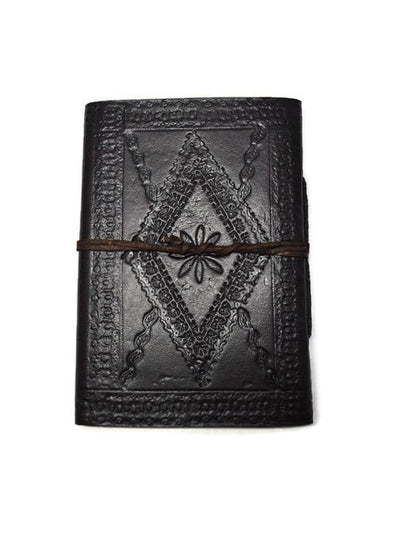 Indra embossed leather notebook - Rowan Gate