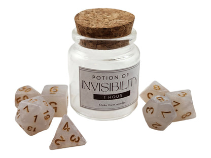 Invisibility potion dice set - Rowan Gate