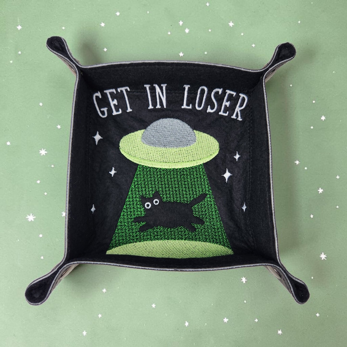 UFO visit dice tray