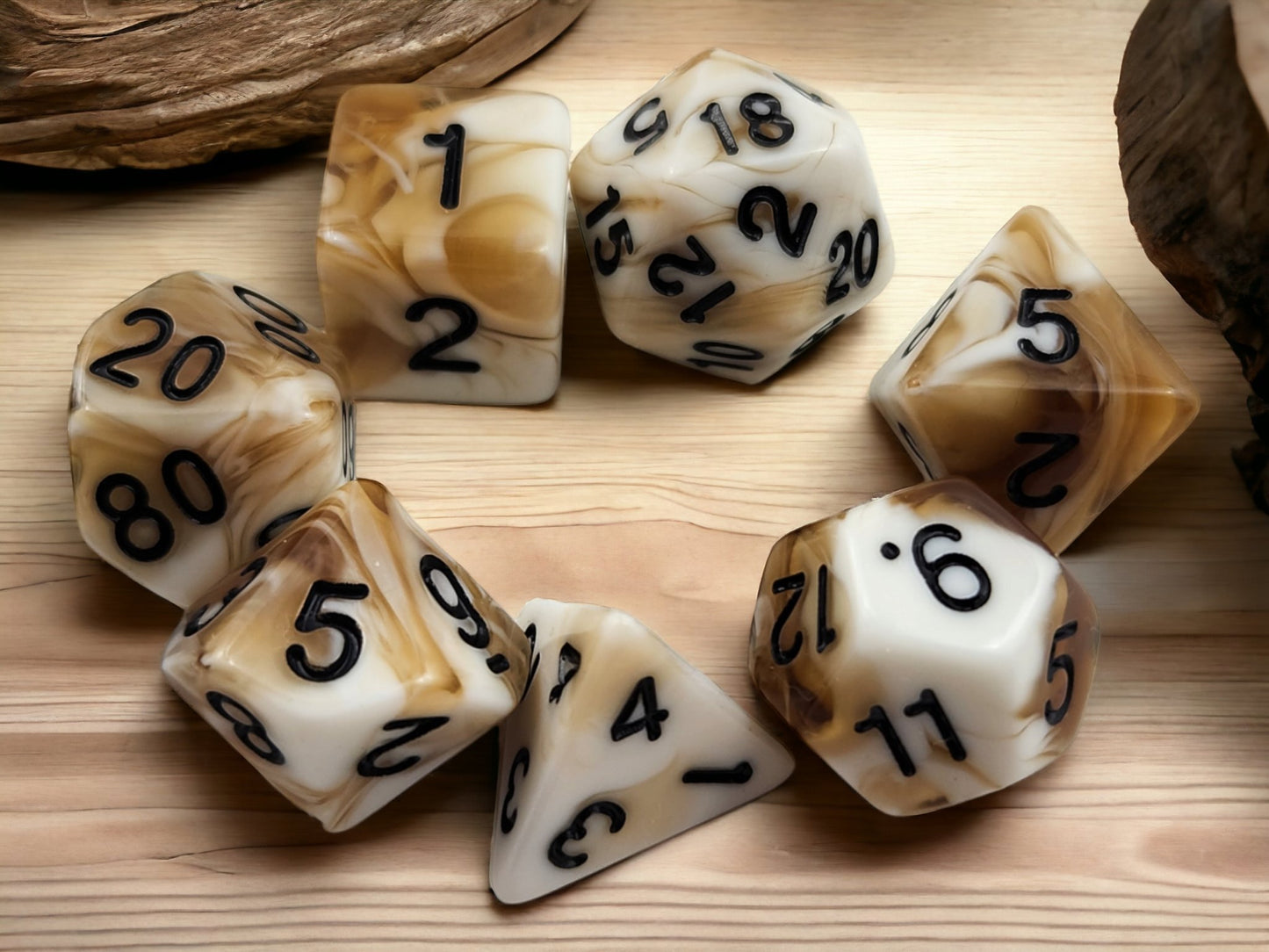 Latte dice gift set, Caramel Cream Option - Rowan Gate