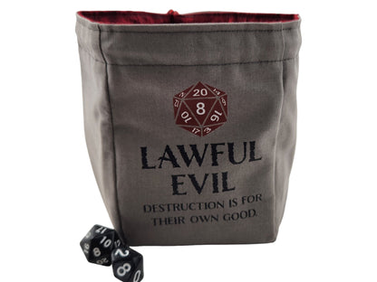 Lawful Evil Dice Bag - Rowan Gate