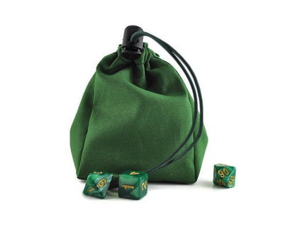 Lawful Evil Dice Bag, Green Batik - Rowan Gate