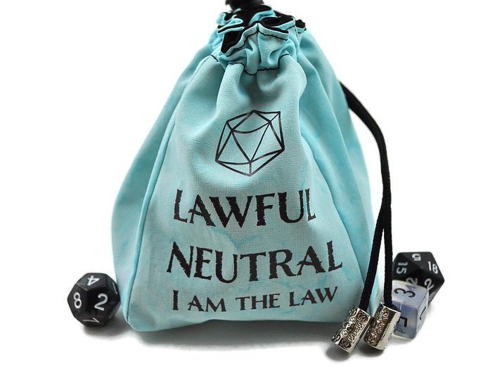 Lawful Neutral Dice Bag, Tan - Rowan Gate