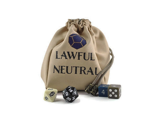 Lawful Neutral Dice Bag, without quote - Rowan Gate
