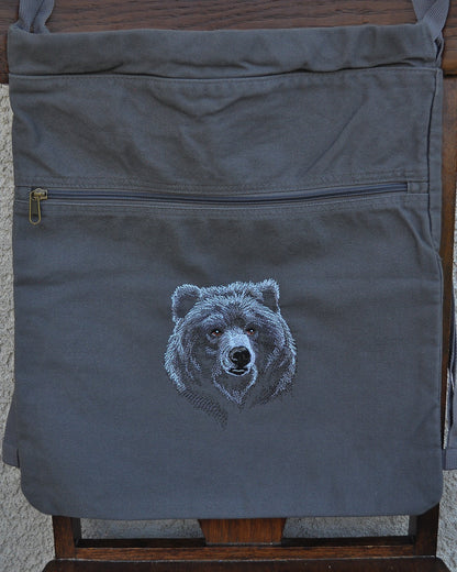 Majestic Bear Canvas Cinch Sack - Rowan Gate