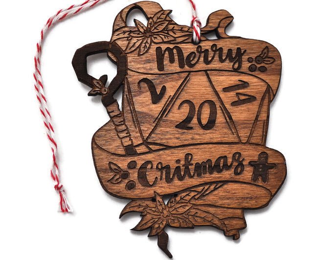 Merry "Critmas" dnd Ornament - English Chestnut - Rowan Gate