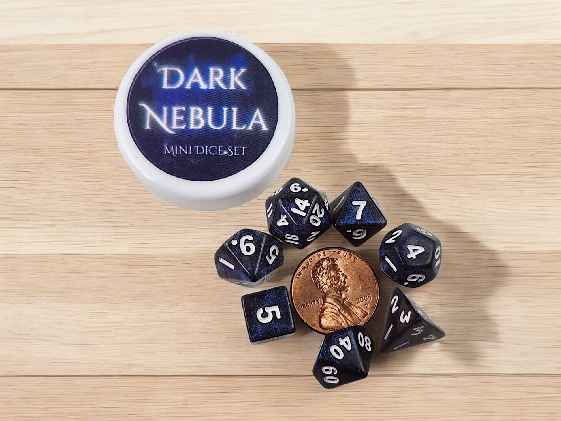 Mini dice set, Dark Nebula set - Rowan Gate