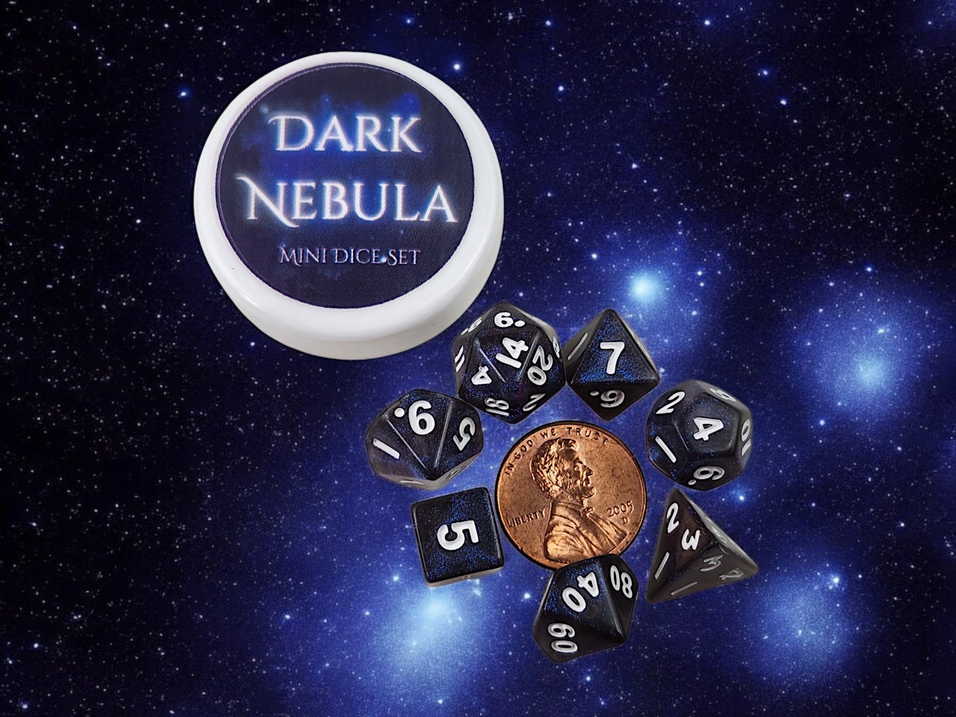 Mini dice set, Dark Nebula set - Rowan Gate