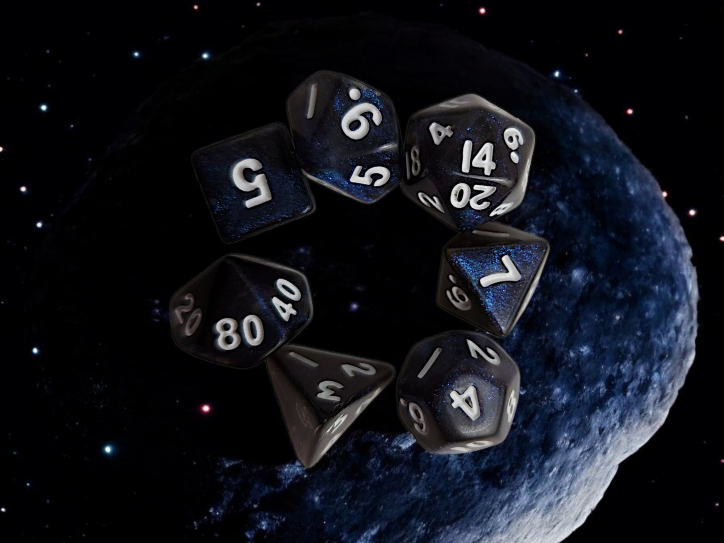 Mini dice set, Dark Nebula set - Rowan Gate