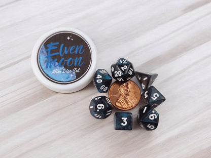 Mini dice set, Elven moon dice - Rowan Gate