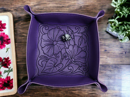 Morning Glory Flower dice tray - Rowan Gate