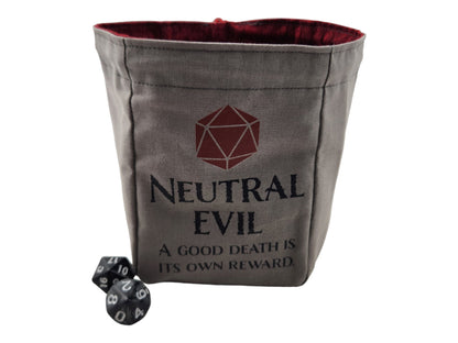 "Neutral Evil" Dice Bag - Rowan Gate