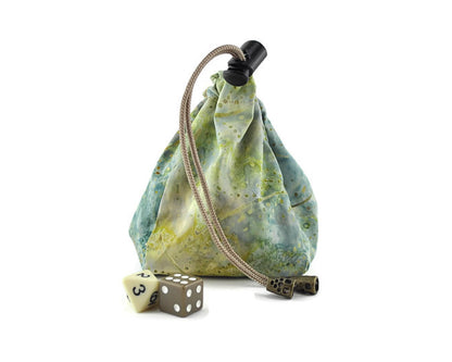 Neutral Evil Dice Bag, Lime die - Rowan Gate