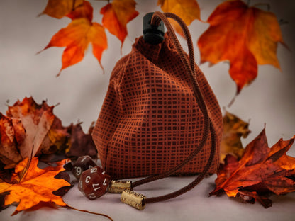 Owl and leaf dice bag - Rowan Gate