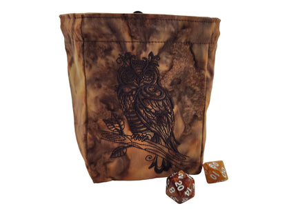 Owl familiar dice bag, - Rowan Gate