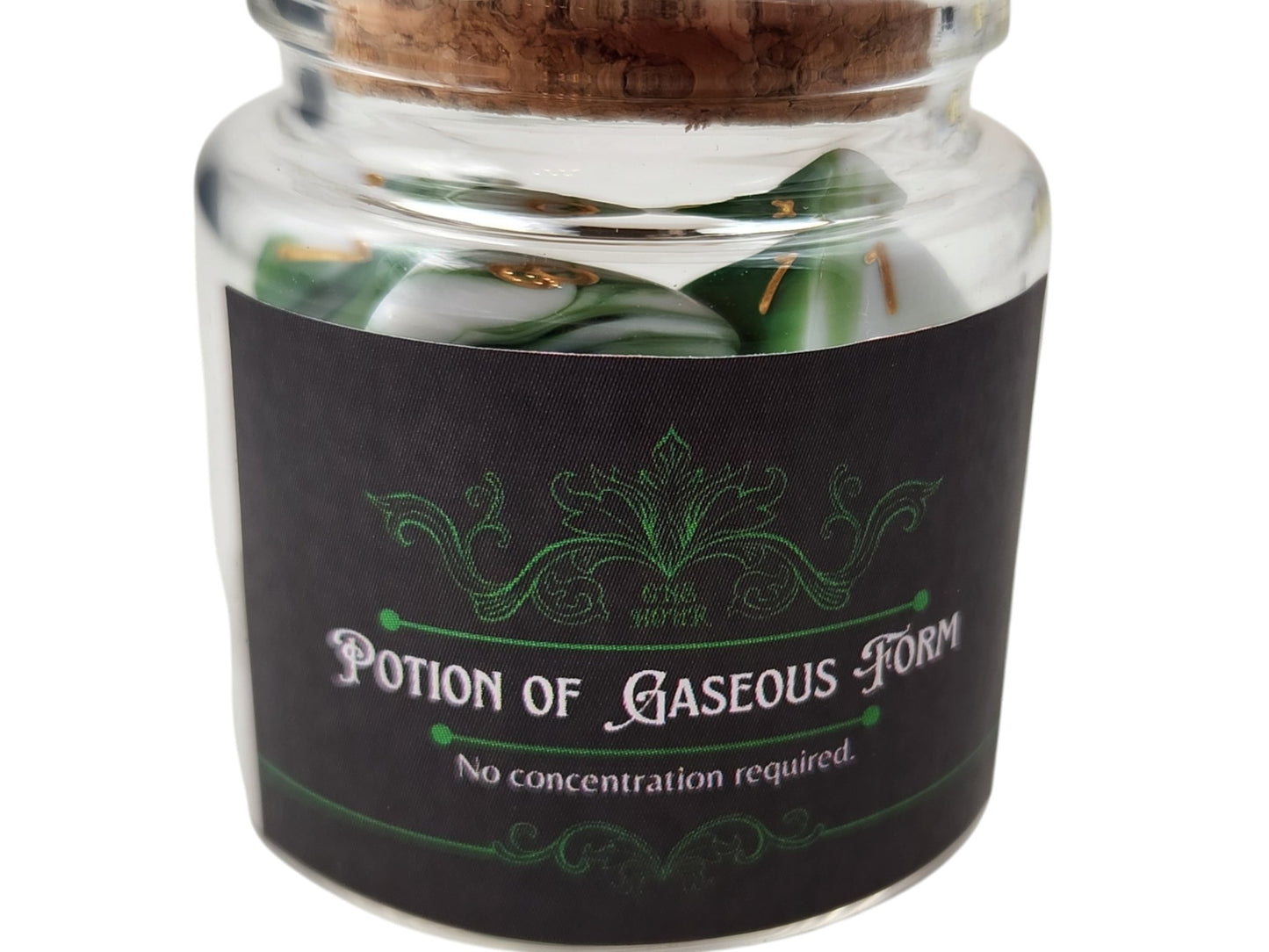 Potion of Gaseous Form dice jar potion - Rowan Gate