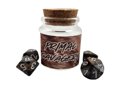 Primal Savagery spell dice jar - Rowan Gate