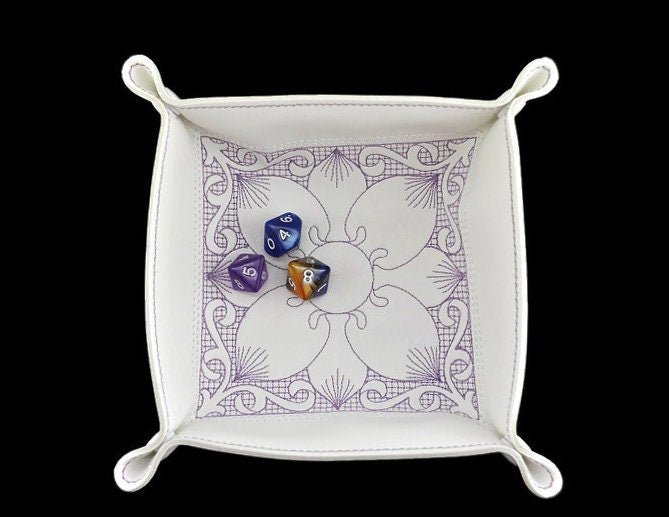 Purple floral dice tray - Rowan Gate