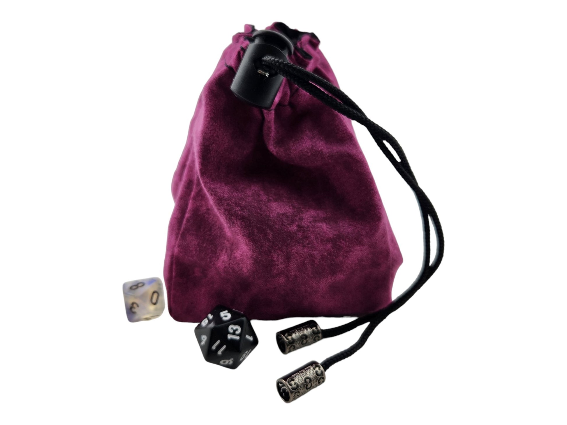 Raven skull and floral dice bag - Rowan Gate