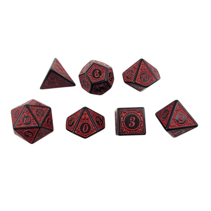 Red and Black Decorative Dice Set - Rowan Gate