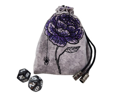 Rose and Spider dice bag - Rowan Gate