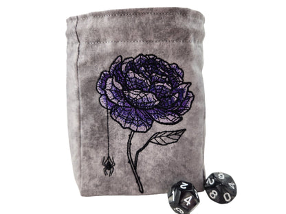 Rose and Spider dice bag - Rowan Gate